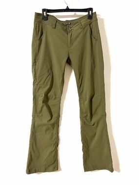 Prana Halle Pants Women's Size 8 Black Zip pocket Roll Up Hiking Travel Outdoor